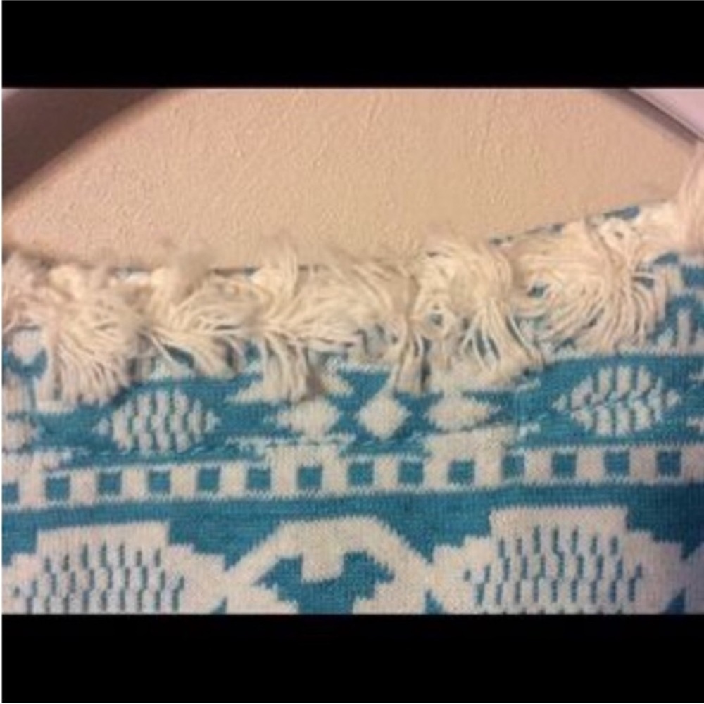 VALERIE STEVENS Bright SOUTHWEST Aztec Print Open Front CARDIGAN Sweater Size XL - Picture 5 of 12